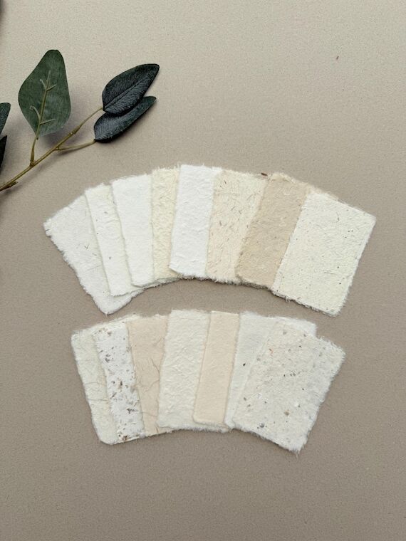 Neutral White Assorted Handmade Natural Textu...