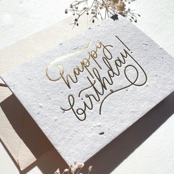 Happy Birthday plantable mini greeting card |...