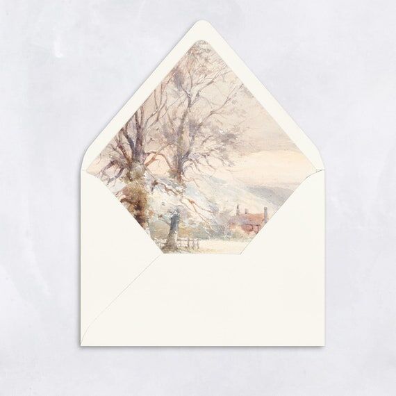 Snowy Winter Holiday Envelope Liners • DIY...