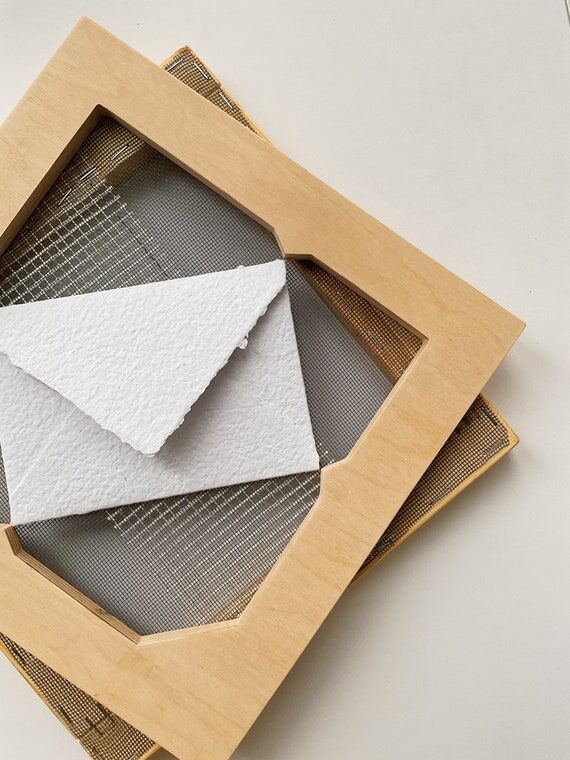 A7/B6 Envelope mould and deckle. Handmade pap...