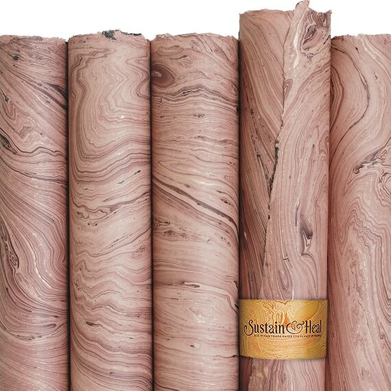 Dusty Pink with Gold—5 sheets text weight h...