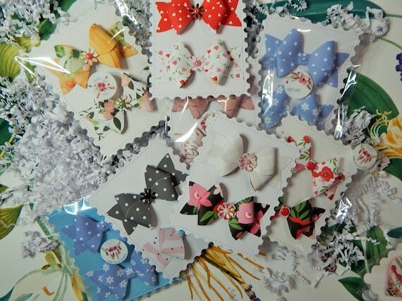 Handmade Paper Bow Embellishments - Scrapbook...