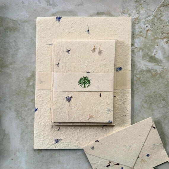Nepalese Handmade Lokta Paper and Envelopes -...