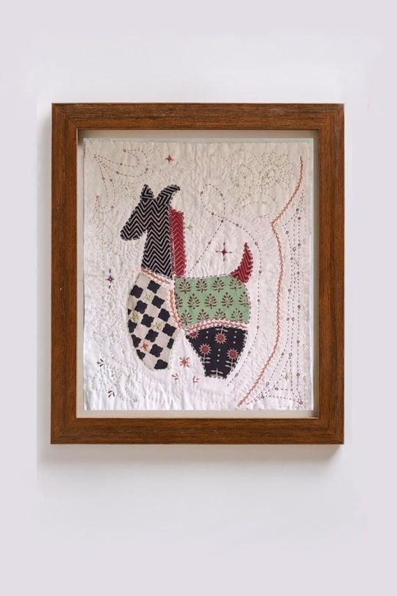 Quilted wall art, Embroidered Wall tapestry: ...