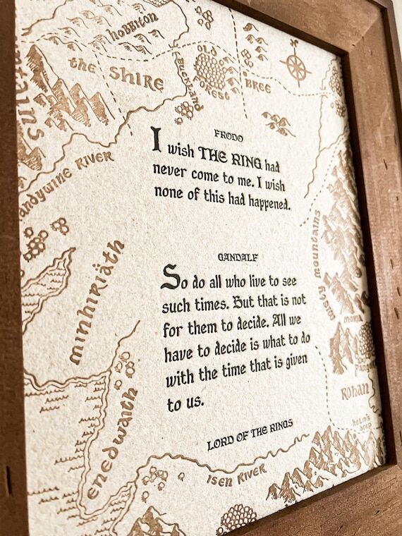 Lord of the Rings Quote Print - 8x10 Letterpr...