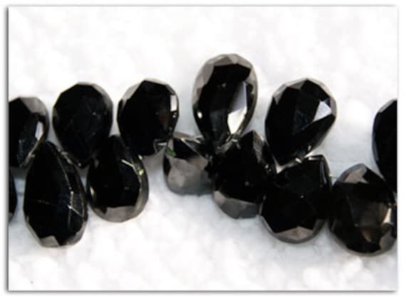 8.5" Black Spinel gemstone beads strand...