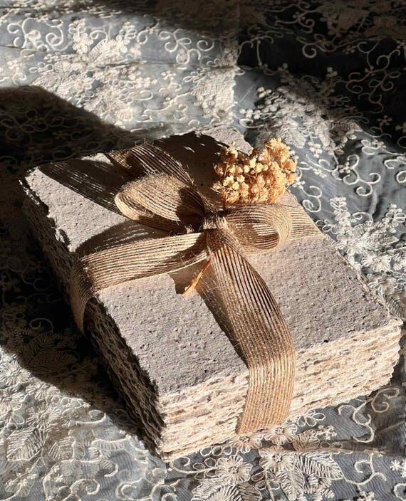 Handmade Rustic Deckled Edge Paper using Coff...