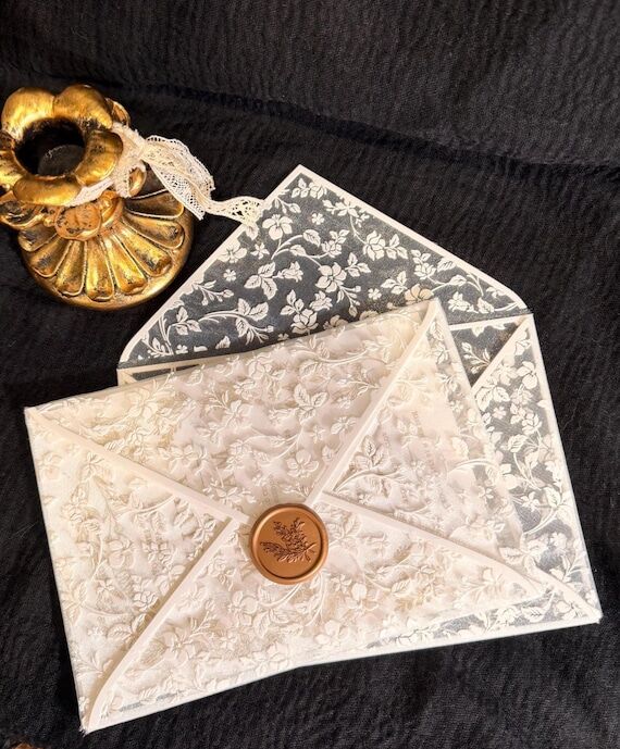 Lace Customizable Wedding Envelope | 3D Print...