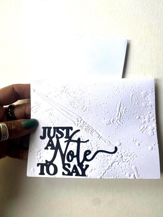 Embossed Pen & Ink Note Cards: Writer Gift, 4...