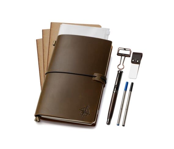 Wanderings Refillable Handcrafted A5 Leather ...