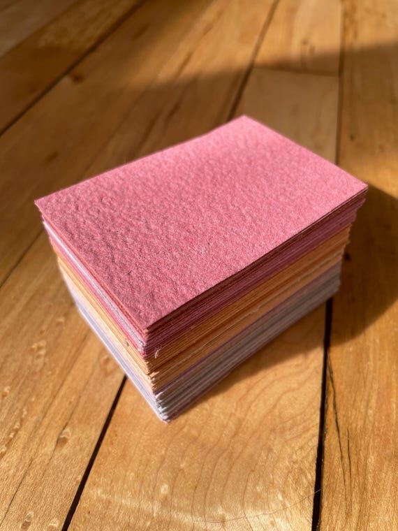 Handmade Recycled Paper Cards, 2x3 Inch Assor...