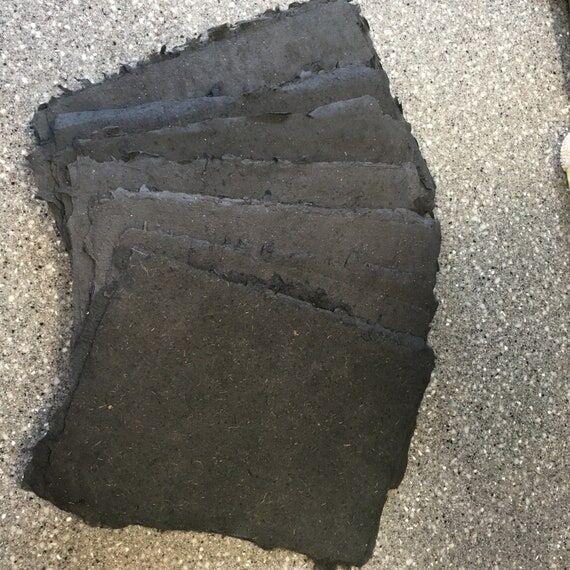 Handmade cotton paper sheets A5 - Black...