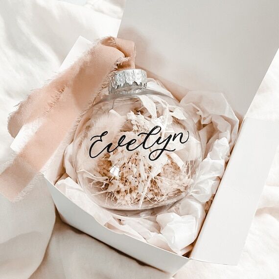 Personalized Christmas Bauble, Luxury Dried F...