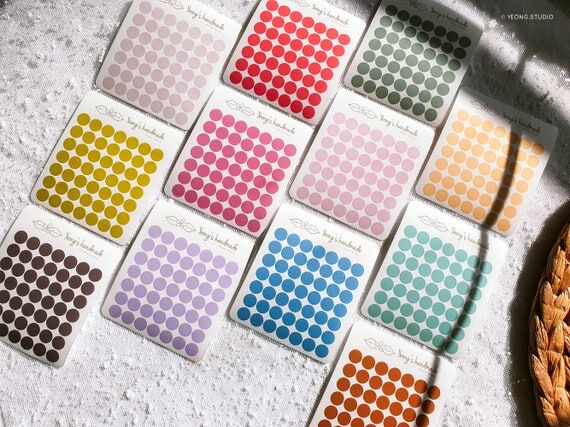Circle Dots Dots Stickers, Travelers Notebook...