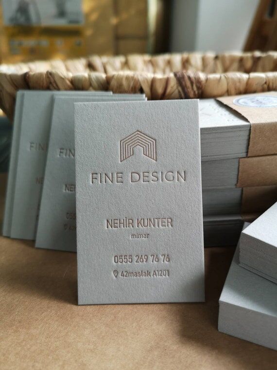 Custom letterpress business card...