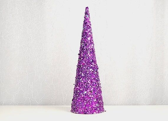 Violet Purple Glitter Tree: Handmade Party Ce...
