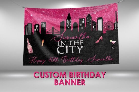 SATC Birthday Banner, Sex and the City Party ...