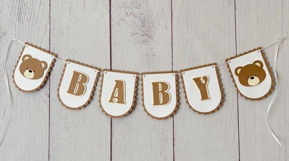 Teddy Bear Baby Shower Banner: Handmade Garla...