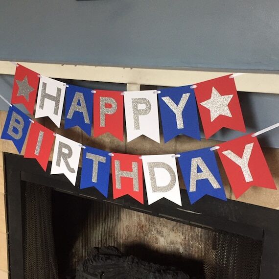 4th of July Banner - 4th of July Birthday Ban...