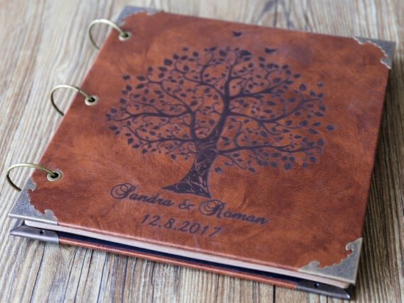 10x10 inches Personalized Engraved Leather Ph...