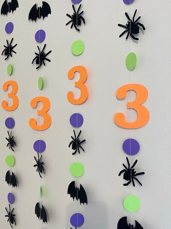 Spooky ONE Birthday Backdrop: Halloween Spide...