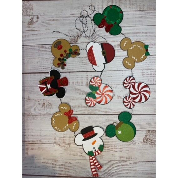 Mickey Mouse Christmas Garland, Handmade Holi...