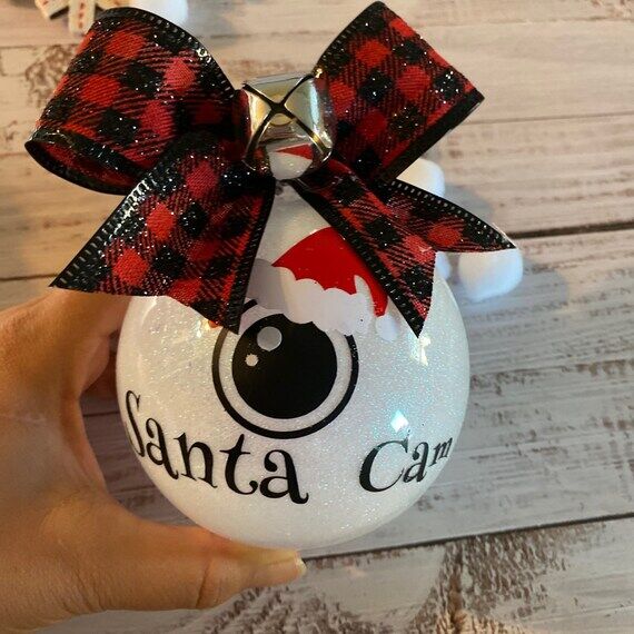 Personalized Santa Cam Ornament, Kids Christm...