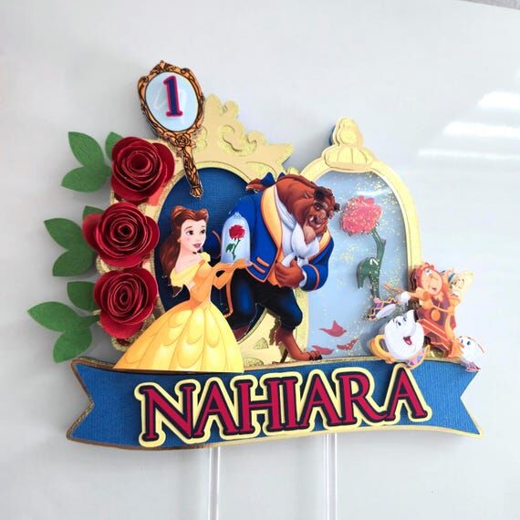 Personalized Belle Cake Topper: Beauty and th...