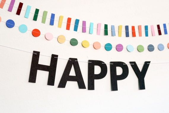 Handmade Happy Birthday Banner, Multicolor Co...
