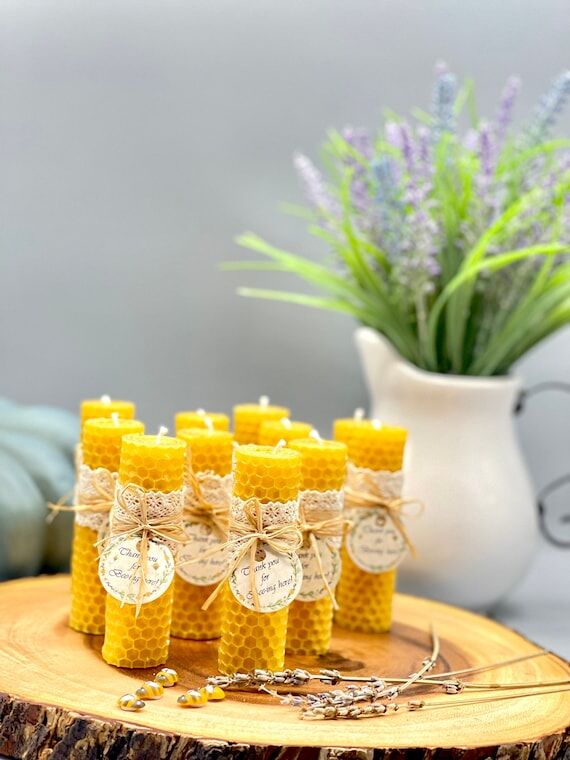 HONEY Bee Candle Favors, Baby & Bridal Shower...