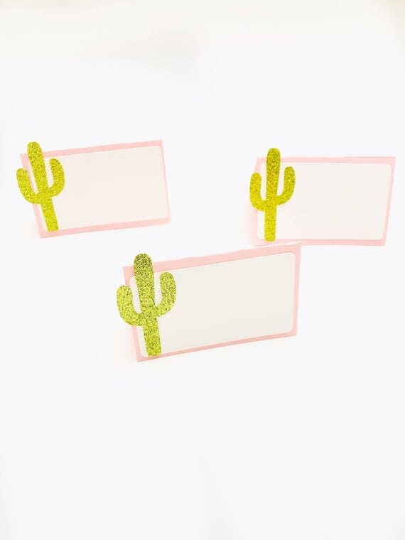 Cactus Food Tents: Bridal Shower Decor, Set o...