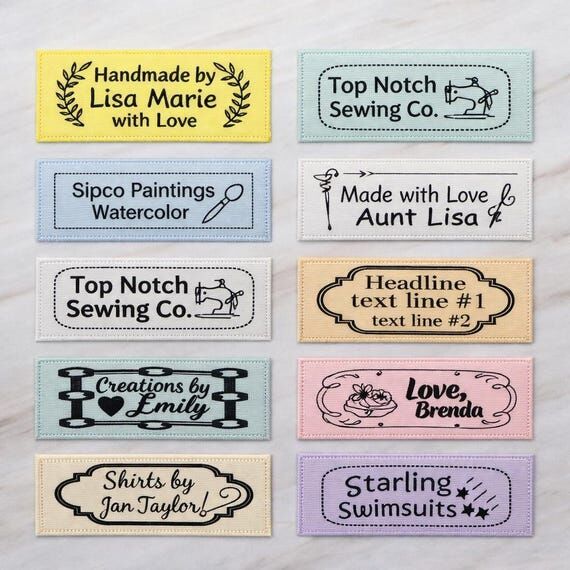 Custom Sewing Labels - Classic Size – Perso...