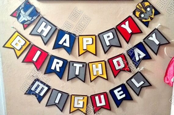 Bots Birthday Banner | Personalized Transform...