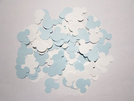 Blue & White Mickey Mouse Paper Confetti Part...