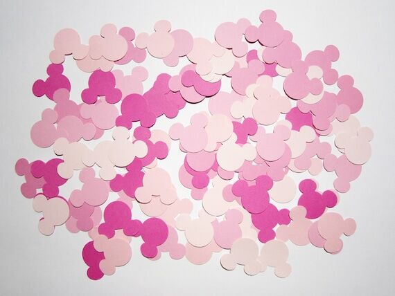 Shades of Pink Mickey Mouse Ears Paper Confet...