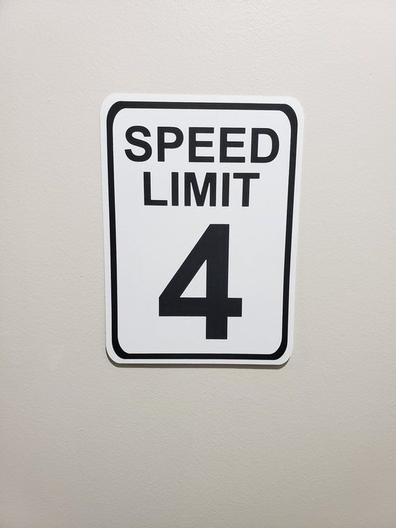 Speed Limit Sign, Birthday Age Sign...