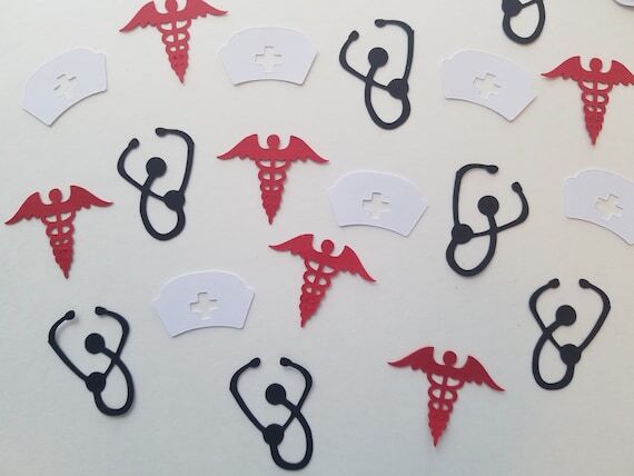 Nurse Confetti - Set of 100 - Nurse Graduatio...