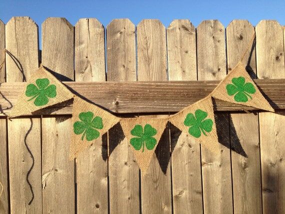 Shamrock Banner St. Patricks Day Decor St. Pa...