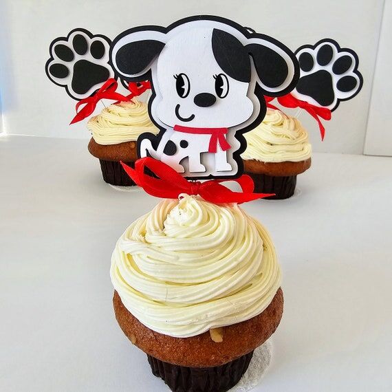 Puppy Dog Cupcake Toppers: Custom Birthday Pa...
