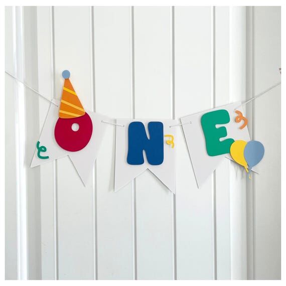 Fun to be one highchair banner, one is fun fi...