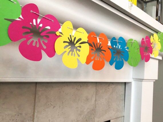 Hawaiian Luau Tropical Banner...