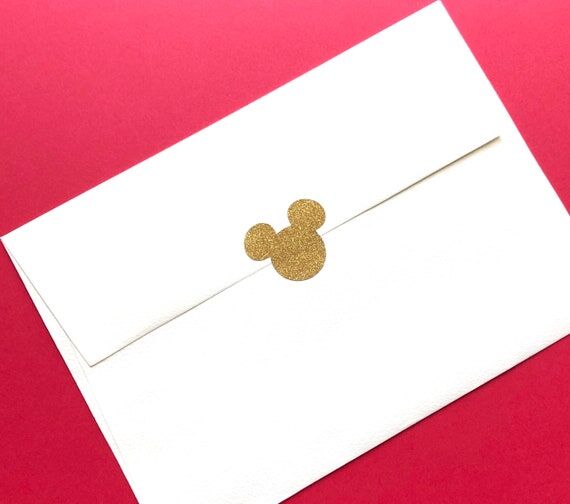 Mickey Mouse Glitter Stickers, Envelope Seals...