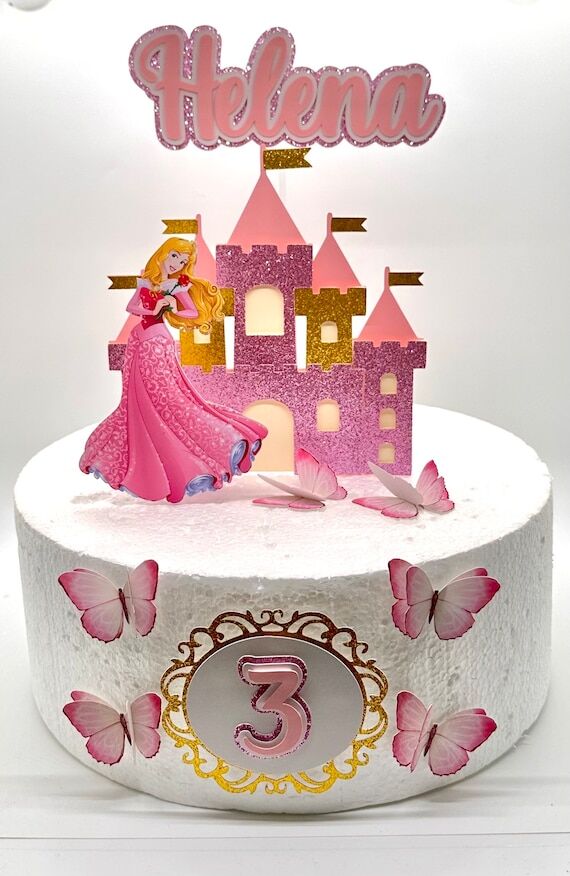 Princess Aurora theme Cake Topper - The sleep...