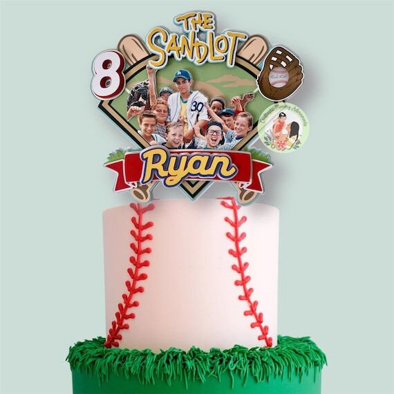 The Sandlot Birthday Cake Topper, Baseball Ca...