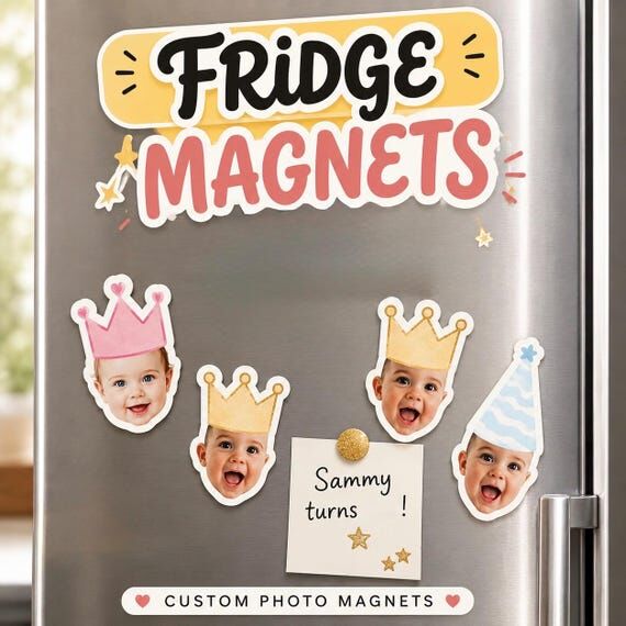 Personalized Fridge Magnet for 1st Birthday P...