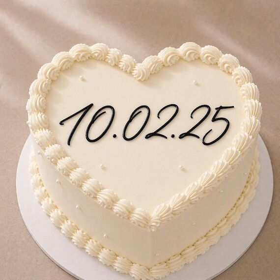 Custom Date Cake Topper | Minimalist Acrylic ...