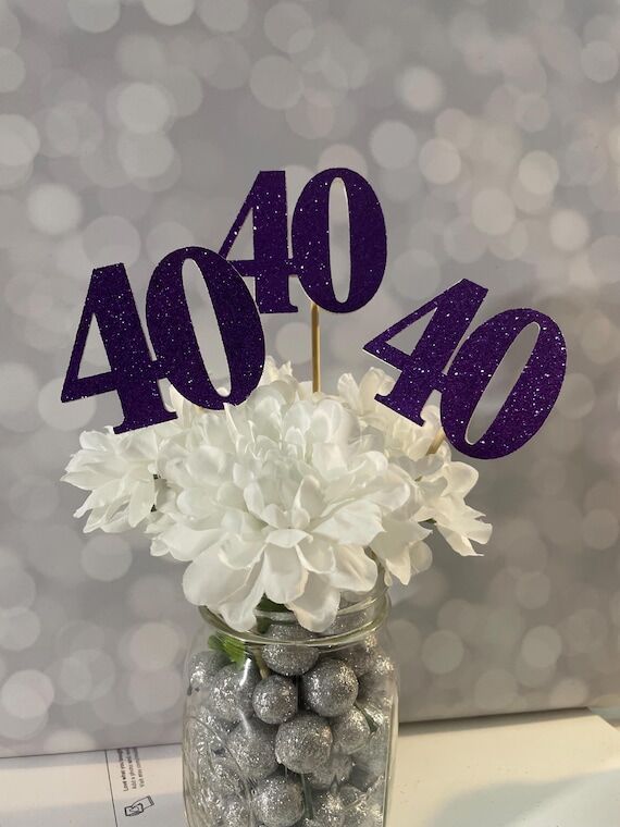 Number Centerpiece Sticks, any #/Age, Birthda...