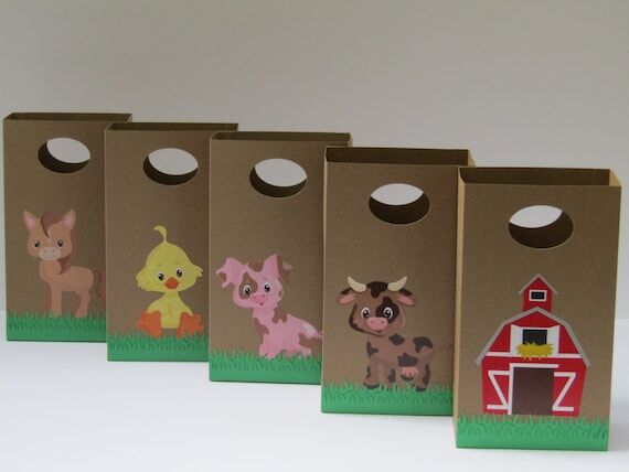 10 Farm / Barnyard Party Favor Bag - Candy Ba...