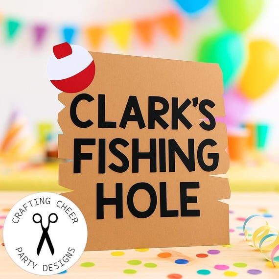 Fishing Party - Personalized FISHING HOLE - F...