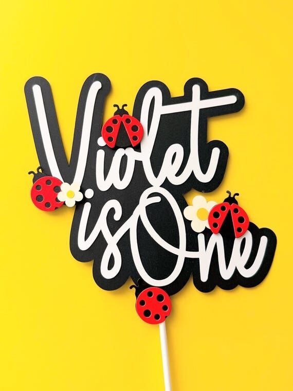 Ladybug cake topper | Ladybug ONE cake topper...